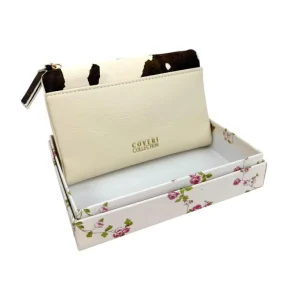 Monedero Sintético Coveri Collection con Diseño Animal Print, Caja y Compartimento Frontal para Mujer