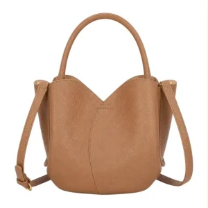 Bolso de Mano Sintético de Mujer con Forma Original y Bolsito Extra con Cremallera