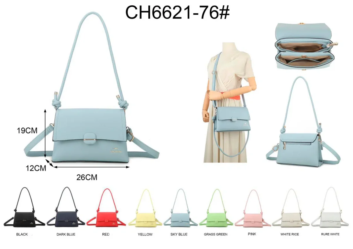Bolso de Hombro Sintético Charro para Mujer con Solapa y 2 Compartimentos Interiores - Imagen 3
