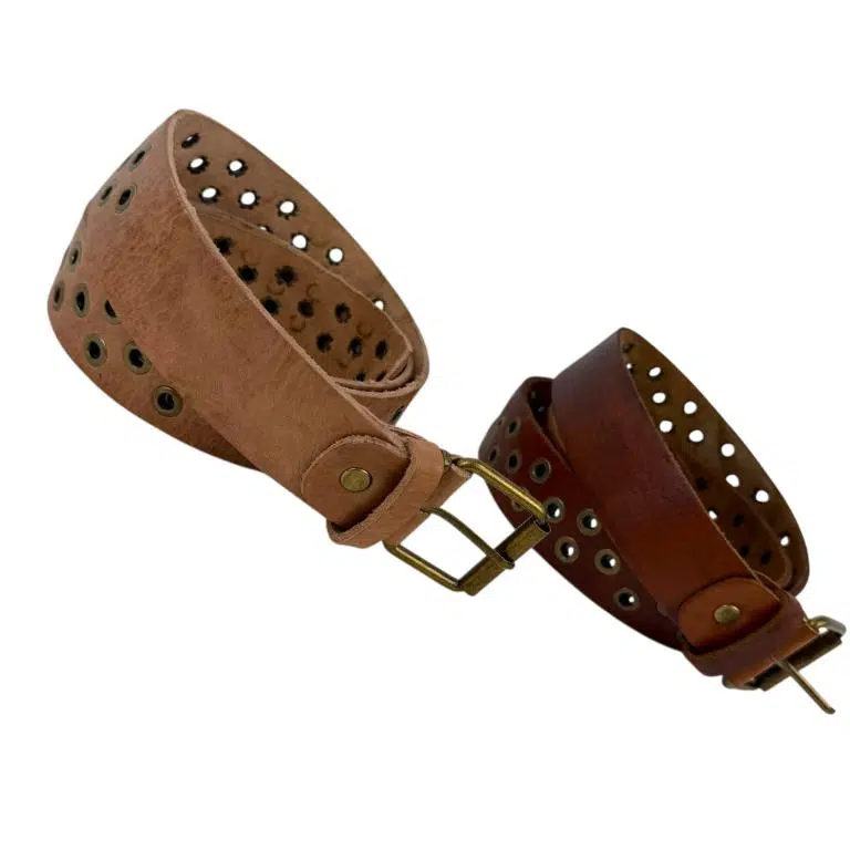 Cinturón Artesanal Exclusivo en Piel con Muchos Agujeros Ideal para Mujer - Imagen 4