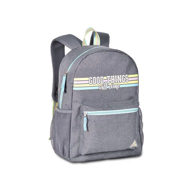 Mochila Escolar Juvenil con Diseño Frontal “Good Things Well Done” y Líneas de Colores - Imagen 4