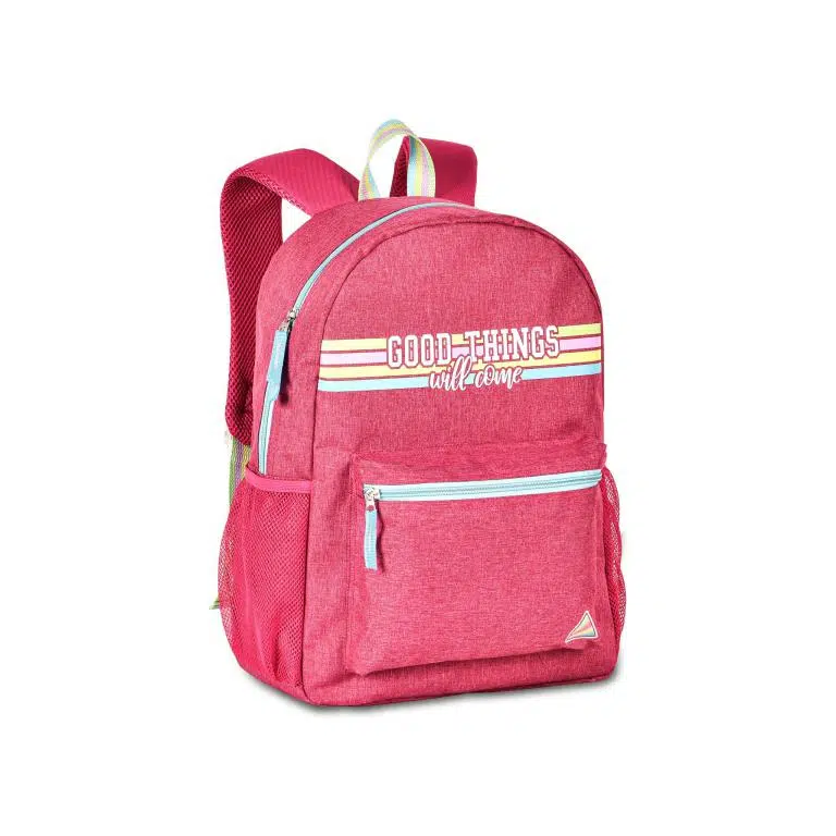 Mochila Escolar Juvenil con Diseño Frontal “Good Things Well Done” y Líneas de Colores - Imagen 5