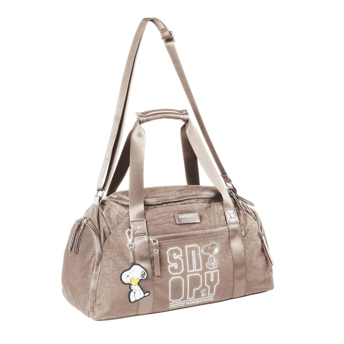 Amplio Bolso de Deporte/Viaje Snoopy en Nylon de Calidad con Varios Bolsillos - Imagen 2