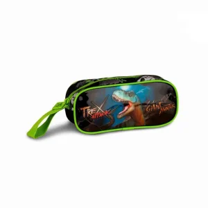 Estuche Escolar Sintético de Calidad con Diseño Rex Attack y Asa de Mano