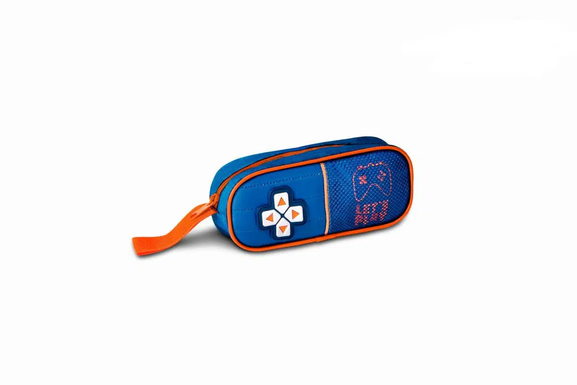 Estuche Escolar Sintético Tricolor con Diseño Game Start, Cremallera y Asa de Mano - Imagen 2