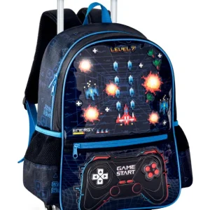 Mochila Escolar de Ruedas con Gran Calidad y Diseño Videojuego Space Galaxy