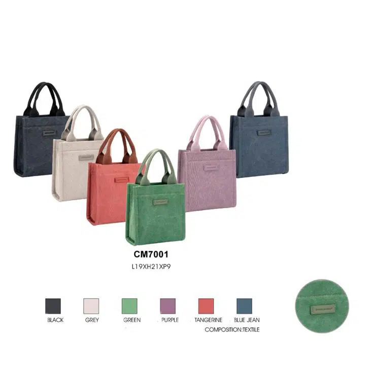Bolso de Mano Canvas tipo Tote David Jones con Cremallera y Bolsillos Internos para Mujer - Imagen 3
