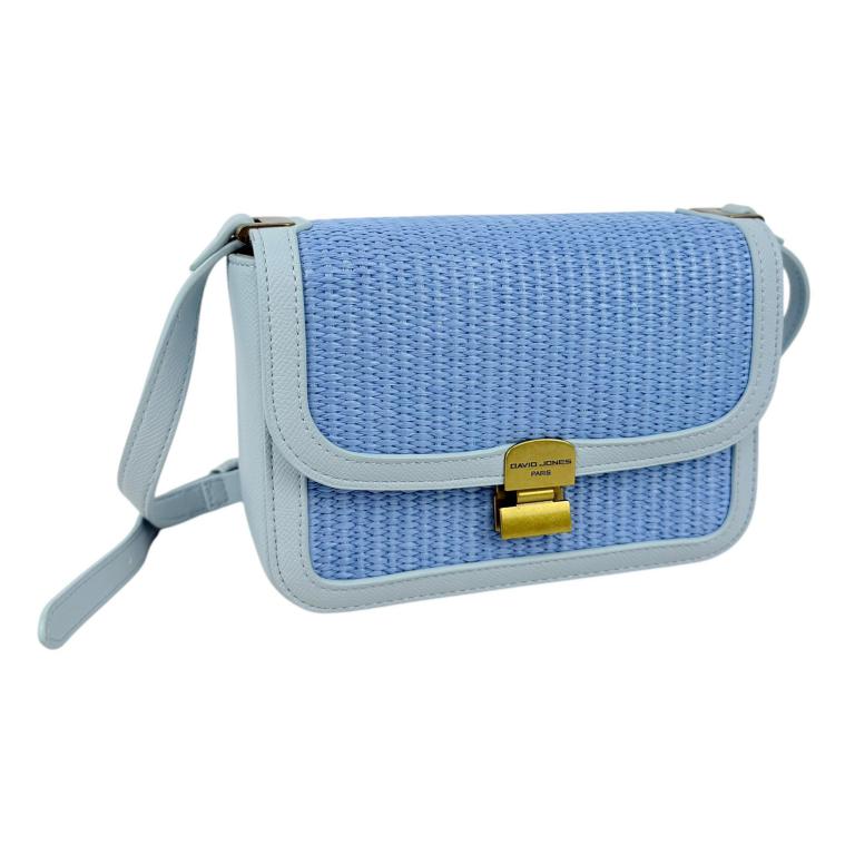 Bolso Bandolera Sintético y Bicolor David Jones con Compartimento Trasero y Solapa de Mujer - Imagen 6