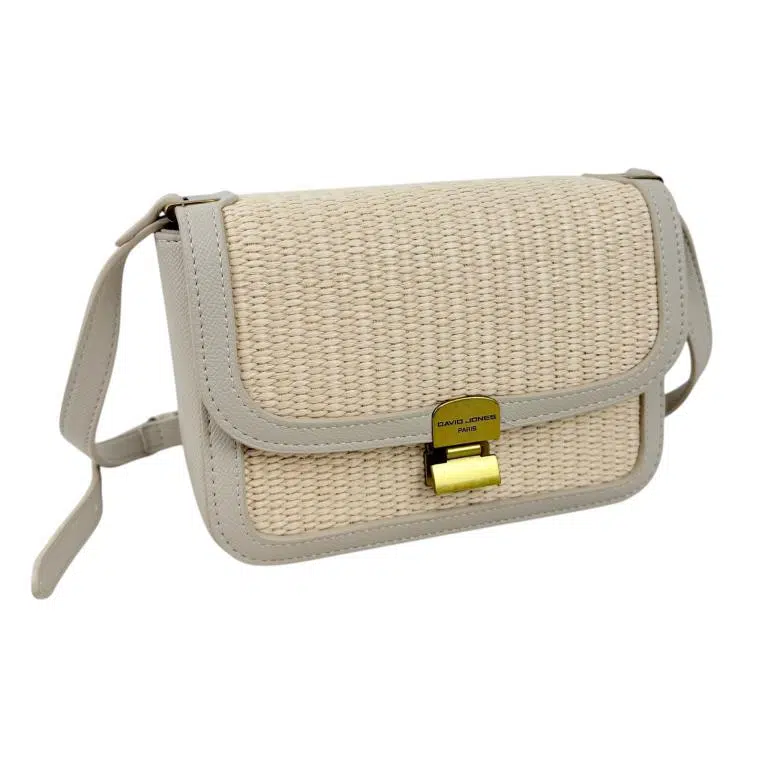 Bolso Bandolera Sintético y Bicolor David Jones con Compartimento Trasero y Solapa de Mujer - Imagen 7