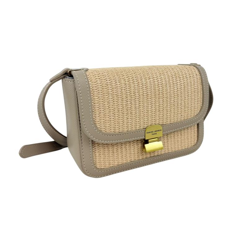 Bolso Bandolera Sintético y Bicolor David Jones con Compartimento Trasero y Solapa de Mujer - Imagen 8