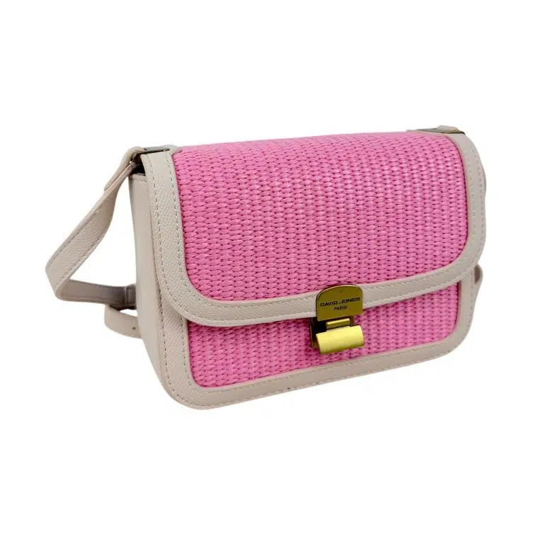 Bolso Bandolera Sintético y Bicolor David Jones con Compartimento Trasero y Solapa de Mujer - Imagen 9