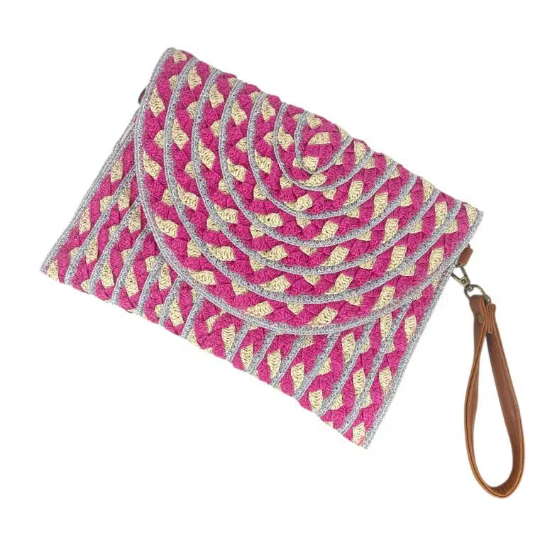 Bolso Bandolera de Papel Tipo Sobre para Mujer con Solapa de Botón, Cierre de Cremallera y Bonito Diseño - Imagen 9