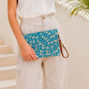 Bolso Bandolera de Papel Tipo Sobre para Mujer con Solapa de Botón, Cierre de Cremallera y Bonito Diseño