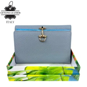 Cartera Premium de Gran Calidad para Mujer en Piel con Caja, Click e Interior Multicolor
