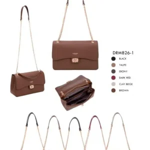 Bolso de Hombro para Mujer en Piel Sintética con Gran Calidad y Asas Largas Ajustables tipo Cadena