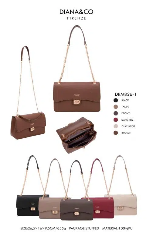 Bolso de Hombro para Mujer en Piel Sintética con Gran Calidad y Asas Largas Ajustables tipo Cadena - Imagen 2