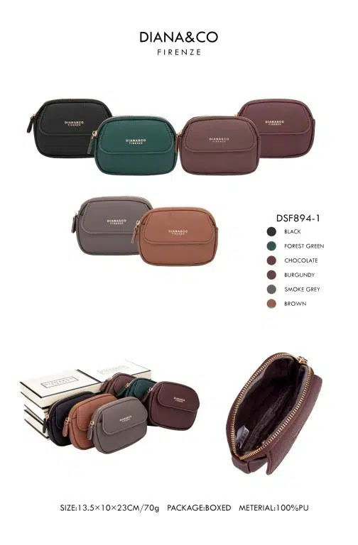Monedero Compacto en Piel Sintética con Bolsillo Frontal, Caja y Cremallera para Mujer - Imagen 2