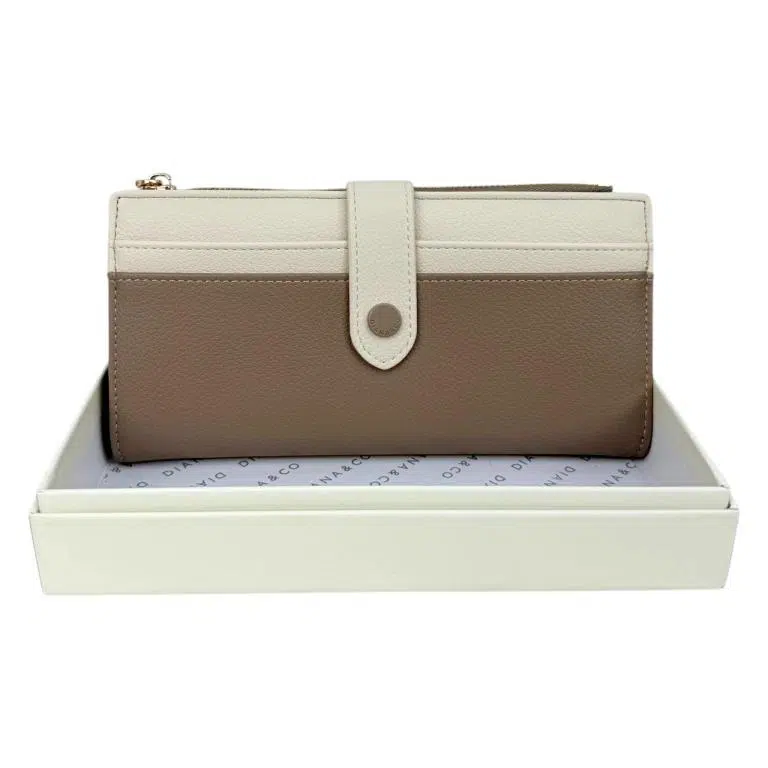 Cartera Sintética Bicolor Diana & Co Firenze para Mujer con Espacio para Tarjetas, Caja y Cremallera - Imagen 4