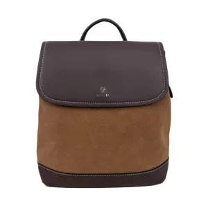 Mochila Sintética Bicolor Acacia de Mujer con Solapa Magnética y Compartimentos Internos