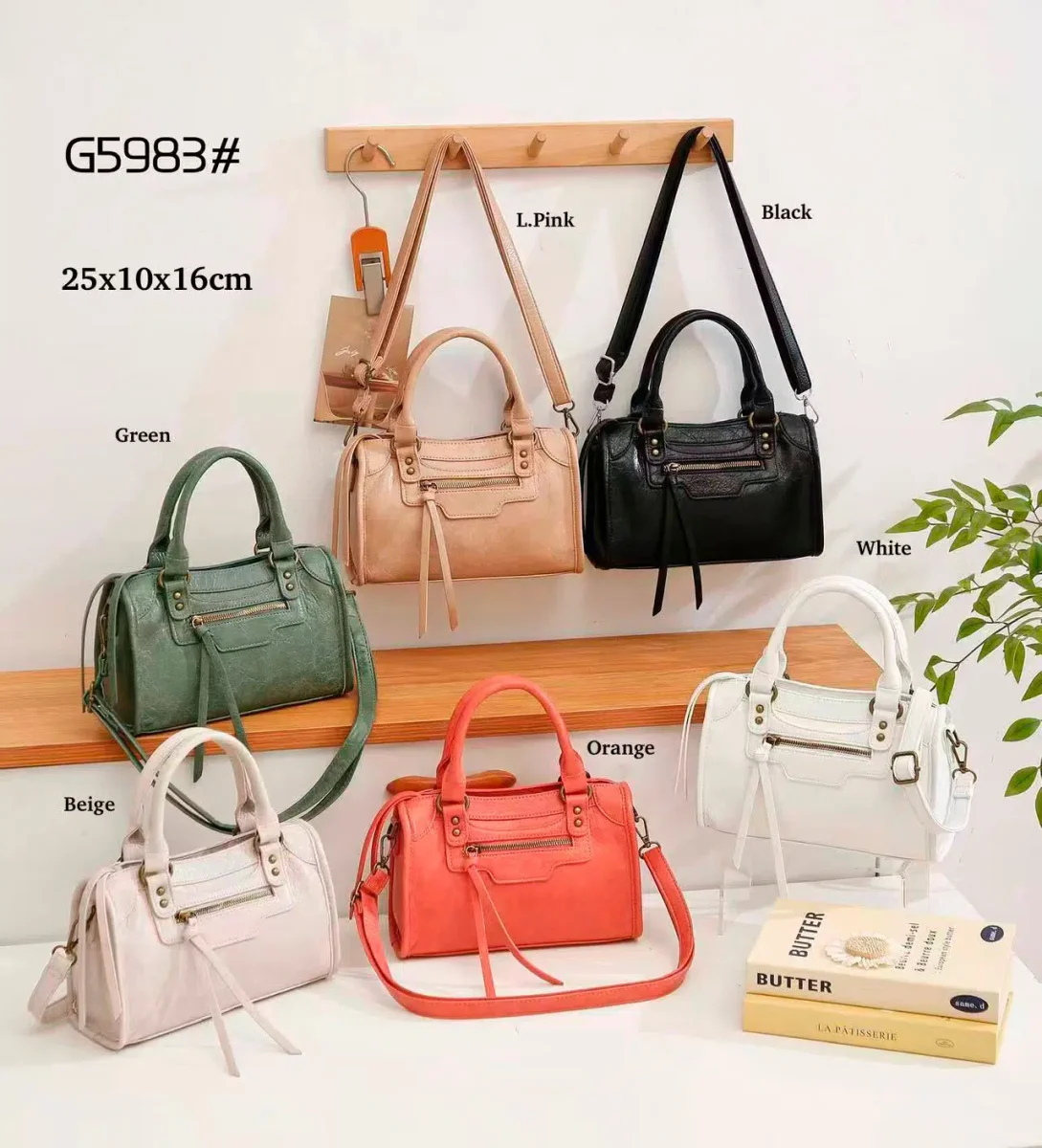Bolso de Mano Sintético y Compacto con Bolsillos Exteriores y Cremalleras Originales para Mujer - Imagen 3