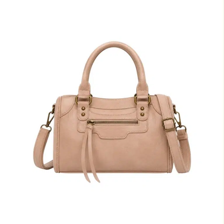 Bolso de Mano Sintético y Compacto con Bolsillos Exteriores y Cremalleras Originales para Mujer - Imagen 7