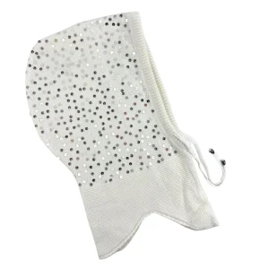 Pasamontañas balakclava con lentejuelas brillantes cashmere y lana