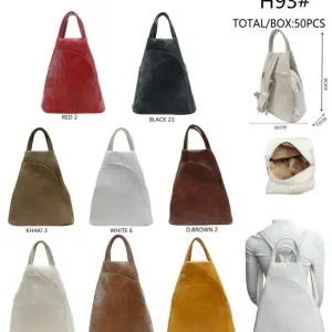Mochila Sintética Antirrobo con Bolsillos Exteriores y Correas Convertibles de Mujer