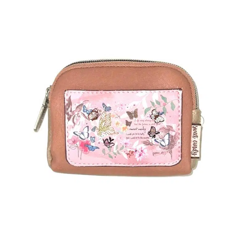 Monedero Compacto Diseño Mariposa Sweet Candy con Bolsillo Trasero para Mujer - Imagen 4