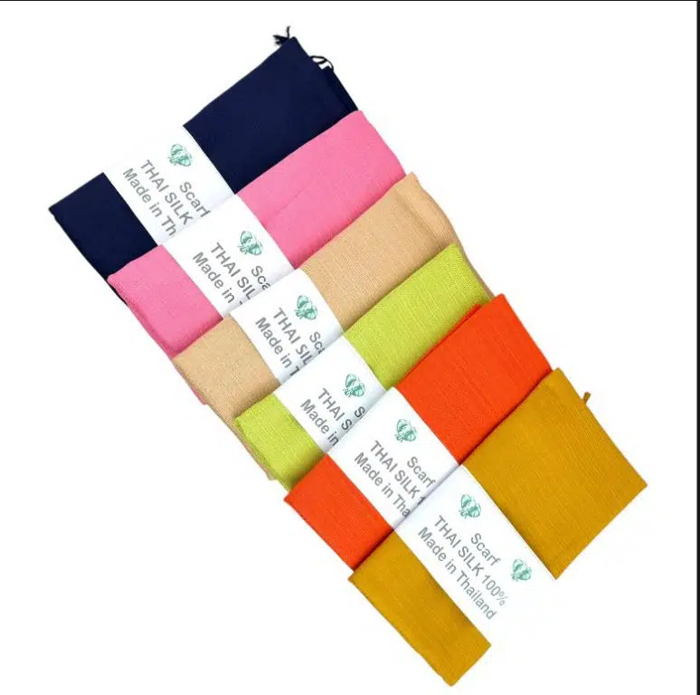 Fular Para Mujer de Colores Lisos en Seda Tailandesa - Imagen 7