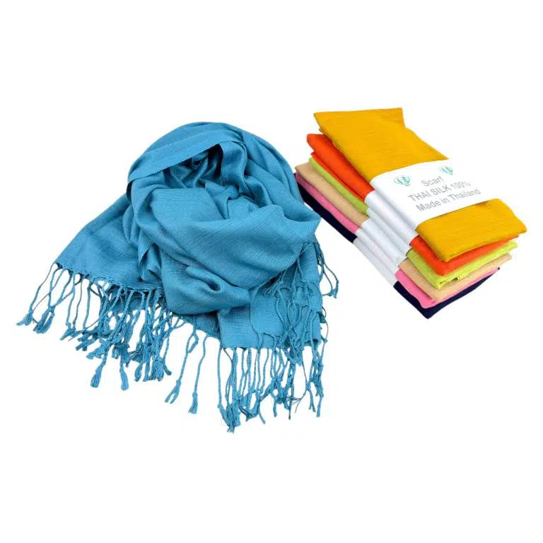 Fular Para Mujer de Colores Lisos en Seda Tailandesa - Imagen 6