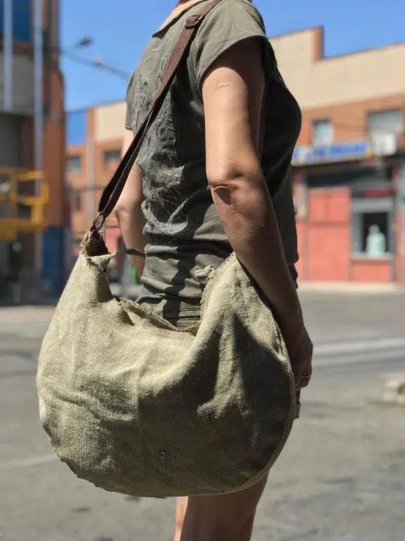 Bolso hobo de lino - Imagen 3