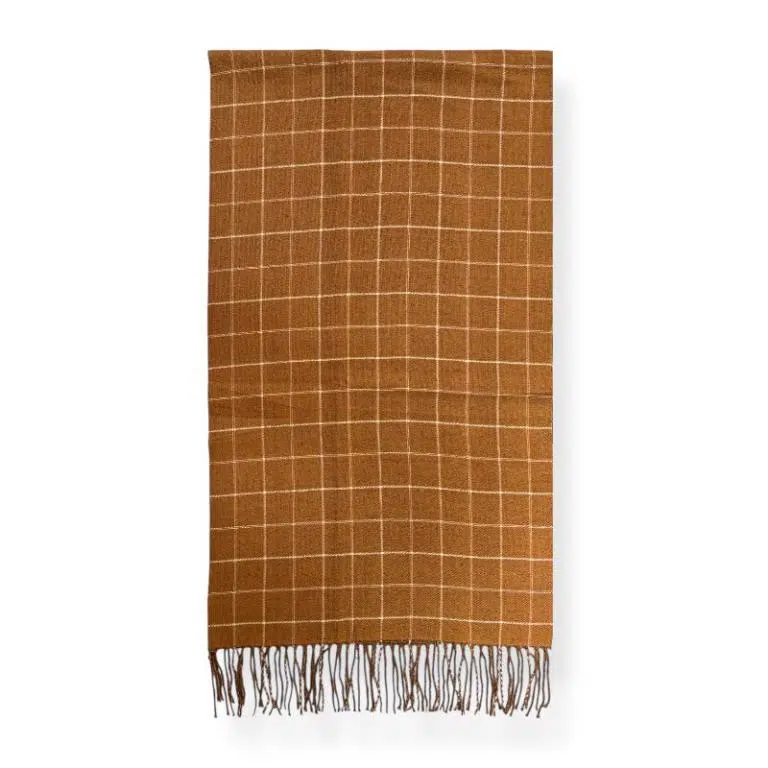 Bufanda Reversible de Lana para Mujer con Flecos Decorativos y Diseño de Rayas - Imagen 8