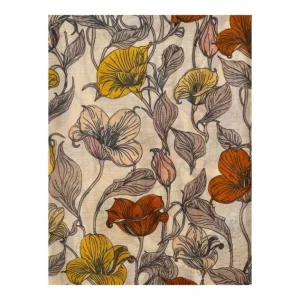 Bufanda de Algodón para Mujer con Alegre Diseño de Flores y Gran Calidad