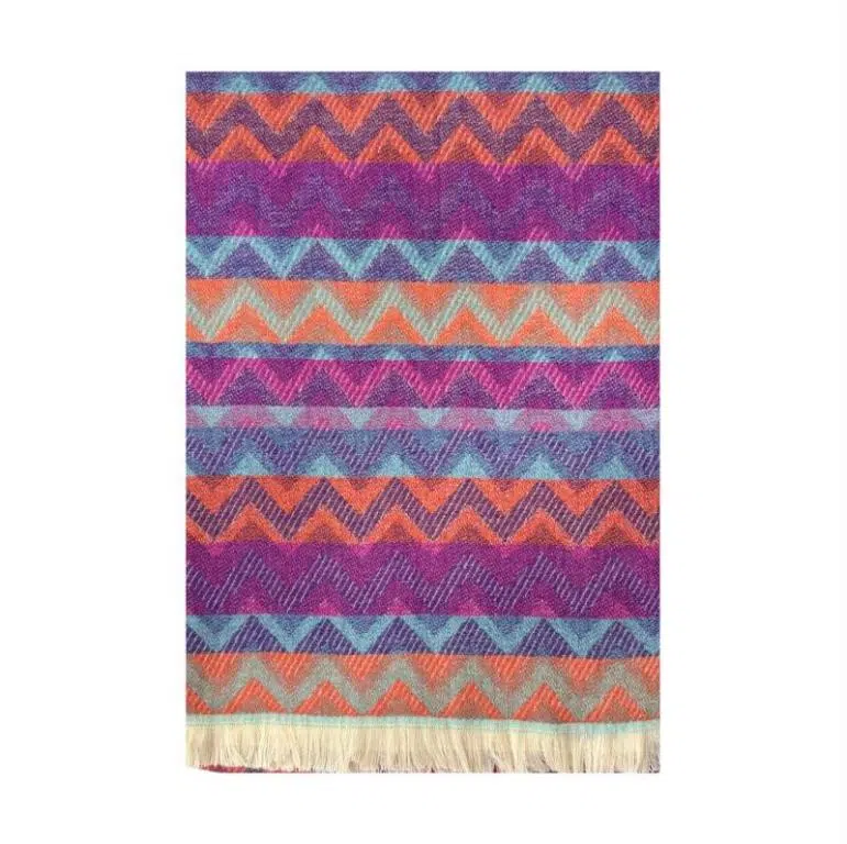 Bufanda de Lana para Mujer con Diseño multicolor, Gran Calidad y Estilo Original