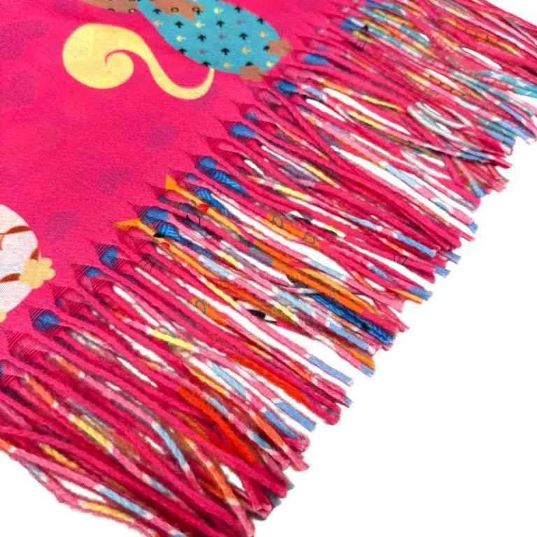 Alegre Bufanda de Mujer en Lana con Precioso Diseño Multicolor de Gatos y Gran Calidad - Imagen 6