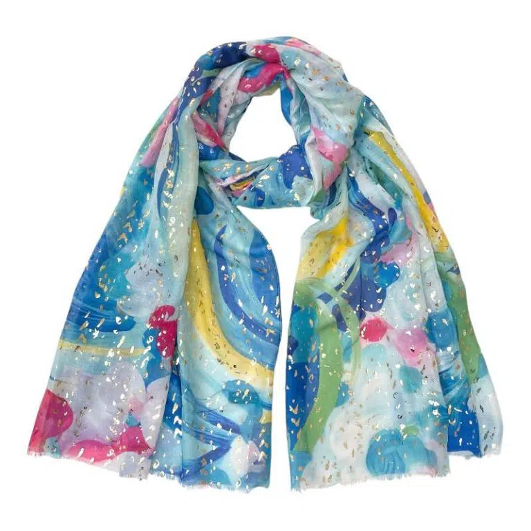 Preciosa Bufanda de Algodón con Vivos Colores y Espectacular Diseño para Mujer - Imagen 4