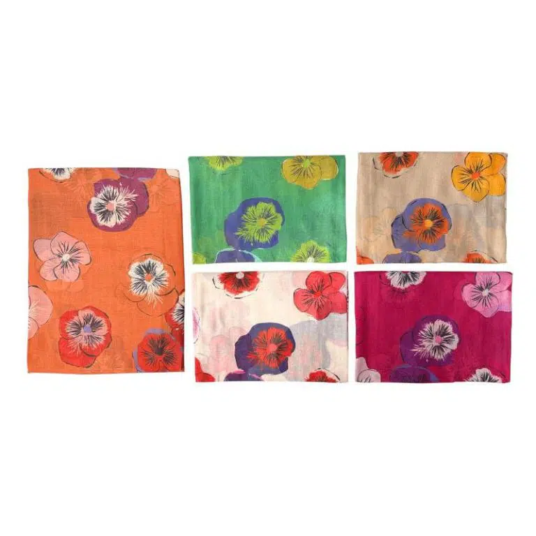 Bufanda de Algodón con Bonito Diseño de Flores y Vivos Colores para Mujer - Imagen 3