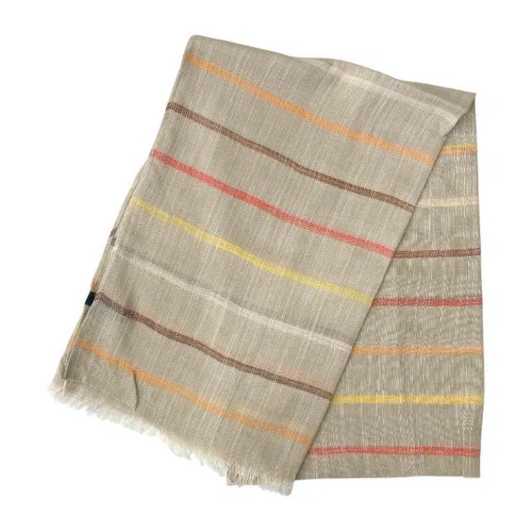Bufanda de Lino y Algodón para Mujer con Diseño de Rayas de Colores y Gran Calidad - Imagen 6