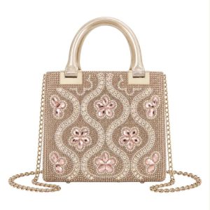 Bolso de Fiesta para Mujer con Pedrería, Gran Calidad y Efecto Brillante