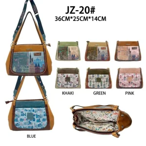 Bolso de Hombro Sintético Sweet Candy con Diseño Ciudad y Gran Capacidad Mujer