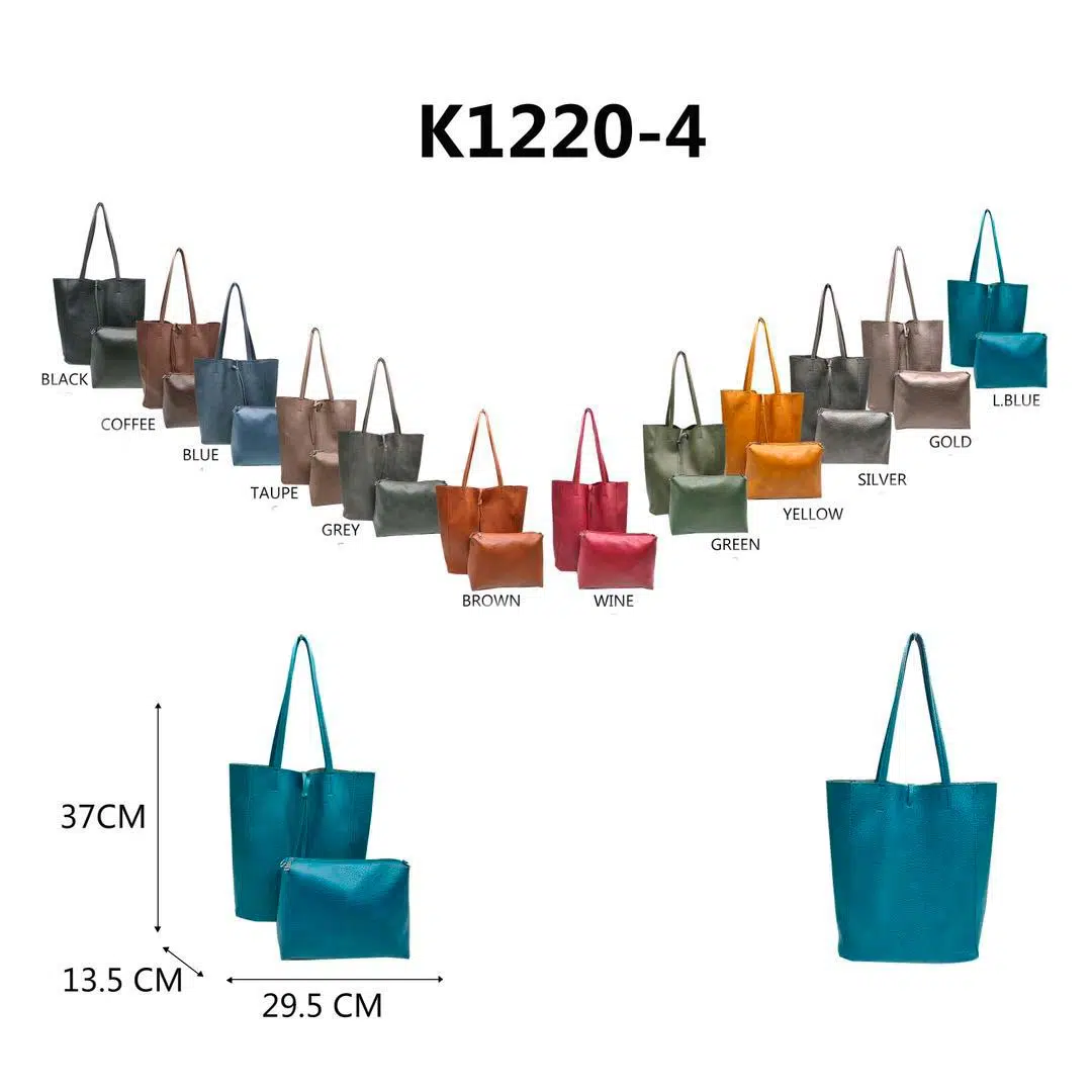 Bolso de Hombro Sintético Tote con Cuerdas + Bolsito Bandolera con Cremallera para Mujer - Imagen 3