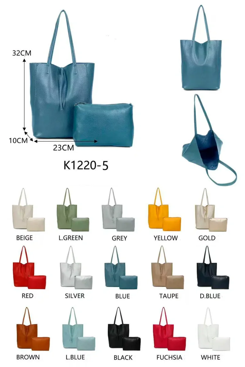 Bolso de Hombro Sintético con Cierre de Cuerdas+Bolsito Extra con Cremallera para Mujer - Imagen 4