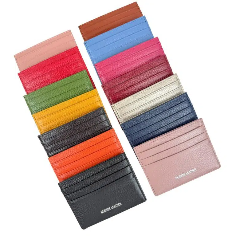 Tarjetero Compacto de Piel con Gran Calidad y Colores Lisos para Mujer - Imagen 3
