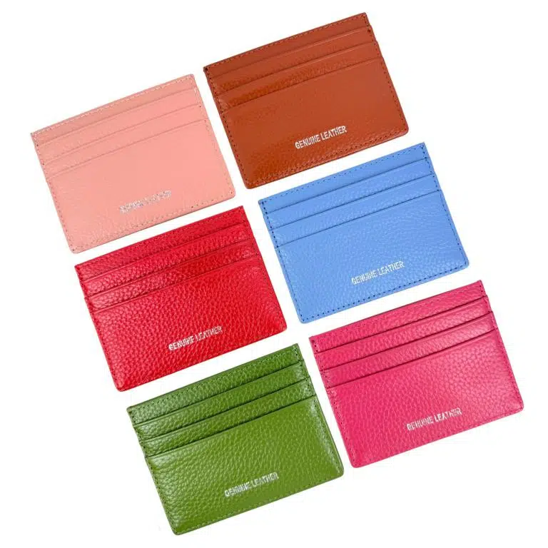 Tarjetero Compacto de Piel con Gran Calidad y Colores Lisos para Mujer - Imagen 4