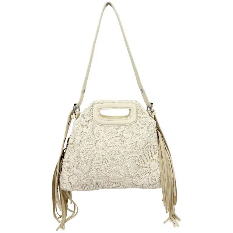 Bolso de Mano Crochet Kaylee Flecos Laterales Decorativos para Mujer - Imagen 6