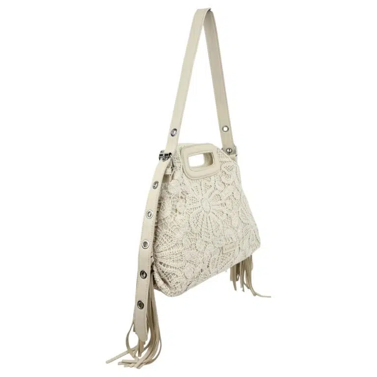 Bolso de Mano Crochet Kaylee Flecos Laterales Decorativos para Mujer - Imagen 7