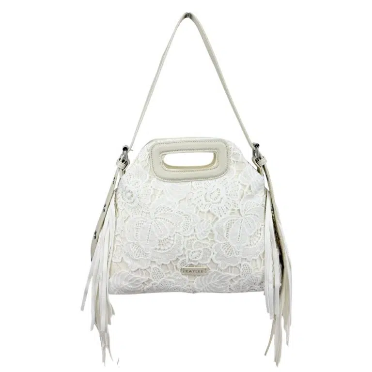 Bolso de Mano Crochet Kaylee Flecos Laterales Decorativos para Mujer - Imagen 5
