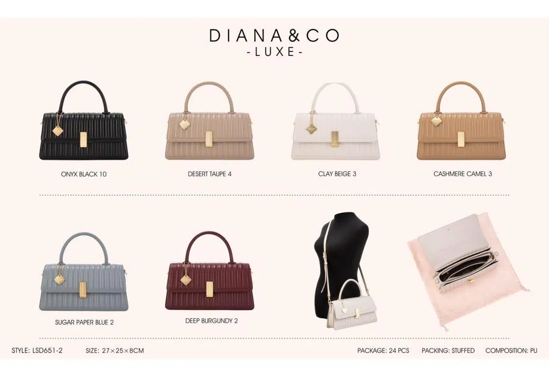Bolso de Mano en Piel Sintética de Gran Calidad Diana & Co Luxe con Cierre Magnético Mujer - Imagen 9