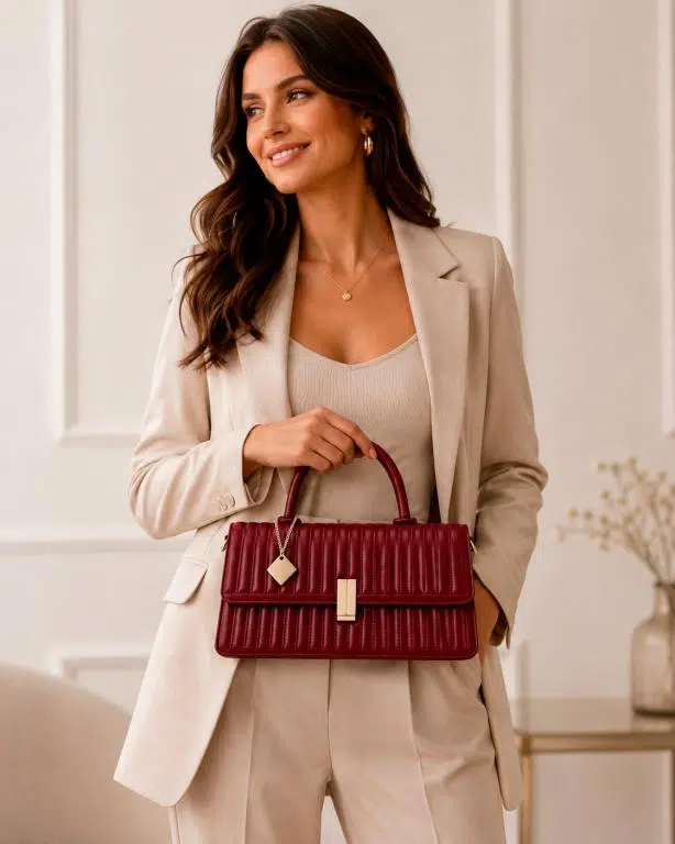 Bolso de Mano en Piel Sintética de Gran Calidad Diana & Co Luxe con Cierre Magnético Mujer - Imagen 3