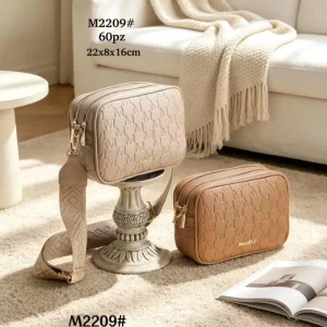 Bolso Bandolera Sintético Maxfly con 3 Bolsillos con Cierre de Cremallera para Mujer